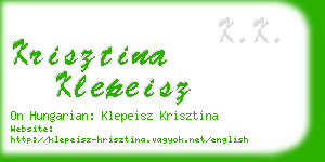 krisztina klepeisz business card